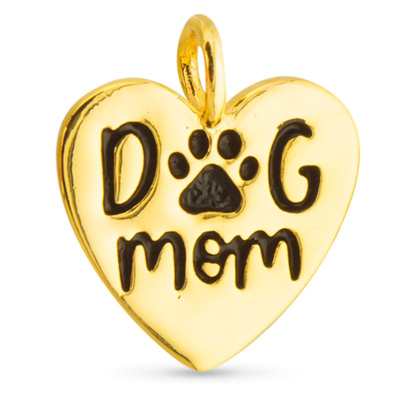Dog Mom Charm Gold